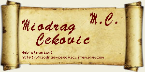 Miodrag Čeković vizit kartica